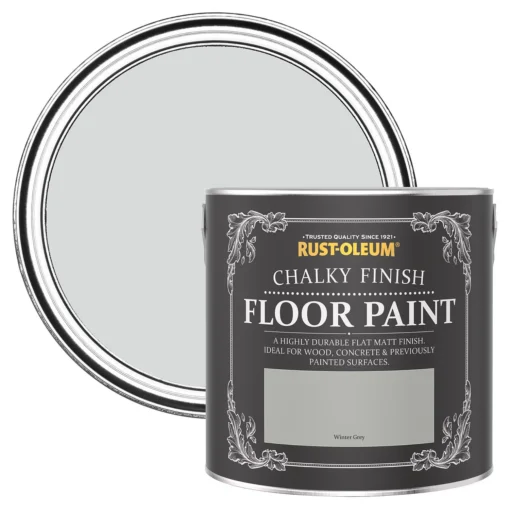 Rust-Oleum Chalky Floor Paint Winter Grey - 2.5L -Home Essentials Shop 12819786 5524940725393248