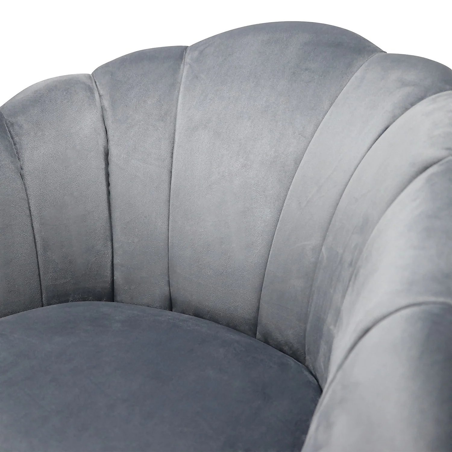 Sophia Scallop Occasional Chair - Grey 5 Sophia Scallop Occasional Chair - Grey - Image 5
