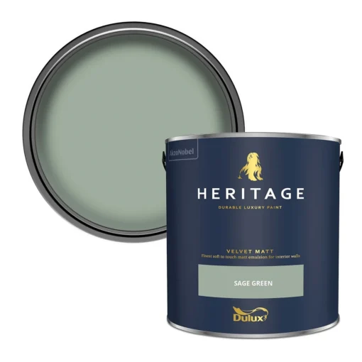 Dulux Heritage Matt Emulsion Paint Sage Green - 2.5L -Home Essentials Shop 12882022 6214843785182562
