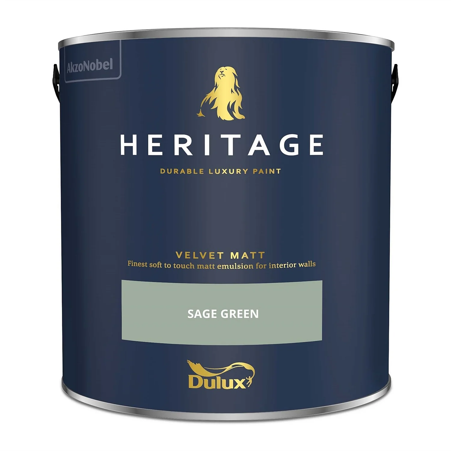 Dulux Heritage Matt Emulsion Paint Sage Green - 2.5L 4 Dulux Heritage Matt Emulsion Paint Sage Green - 2.5L - Image 4