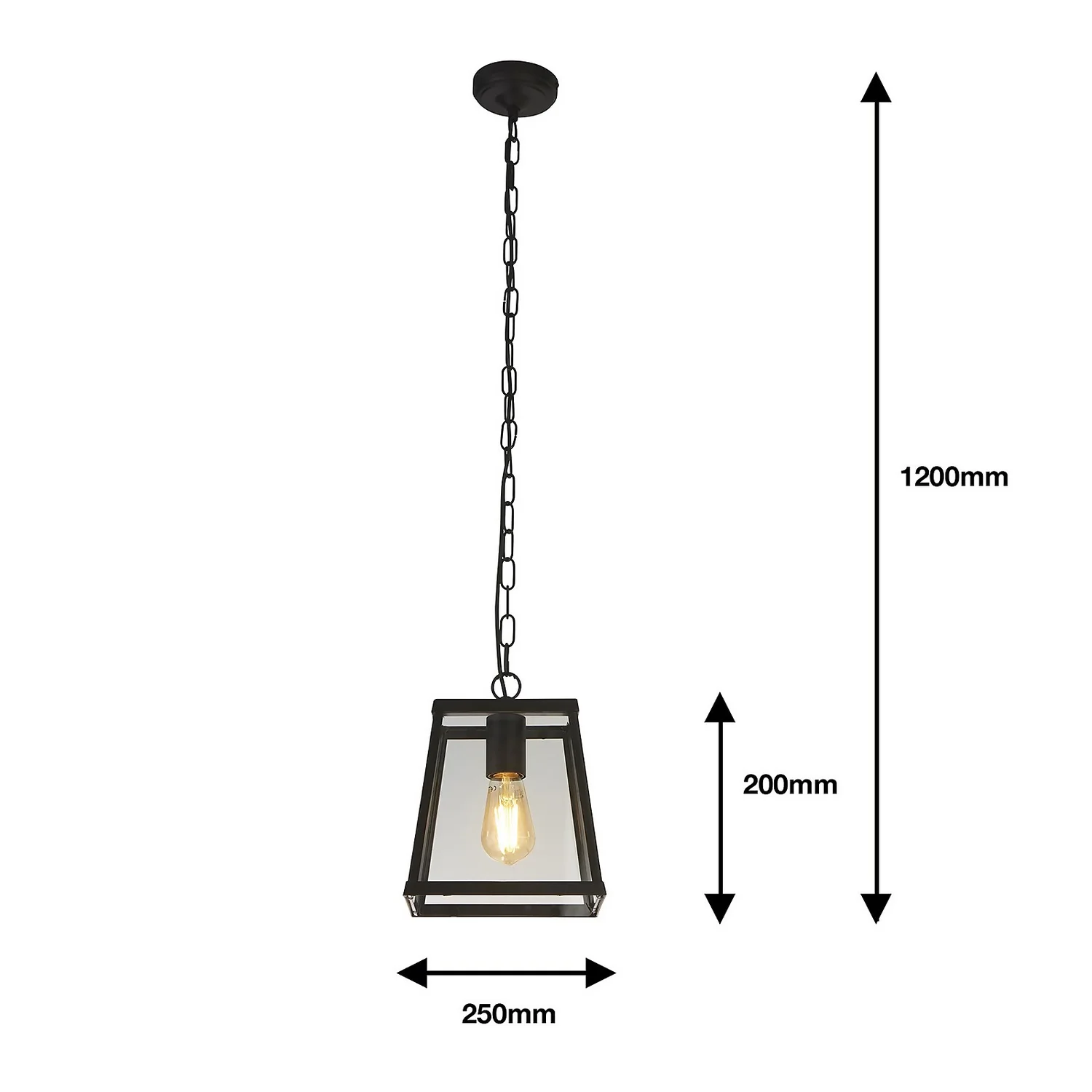 Bellevue 1 Light Industrial Pendant - Black 6 Bellevue 1 Light Industrial Pendant - Black - Image 6