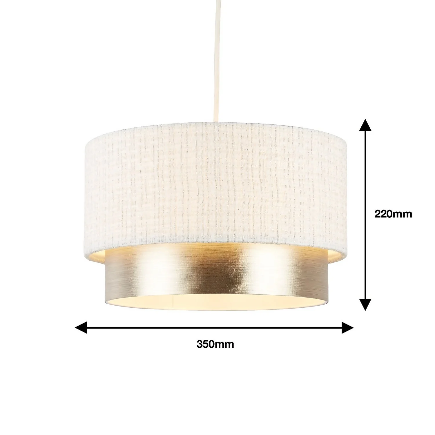 Amelie Two Tier Easy-Fit Light Shade - Champagne 4 Amelie Two Tier Easy-Fit Light Shade - Champagne - Image 4