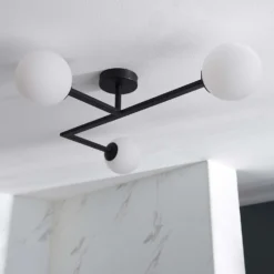 Hawkhill Bathroom Semi Flush Light - 3lt Black 12 Hawkhill Bathroom Semi Flush Light - 3lt Black -Home Essentials Shop 13794230 1324957104723984