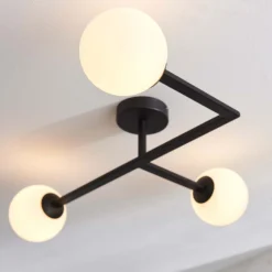 Hawkhill Bathroom Semi Flush Light - 3lt Black 13 Hawkhill Bathroom Semi Flush Light - 3lt Black -Home Essentials Shop 13794230 1814957104759594