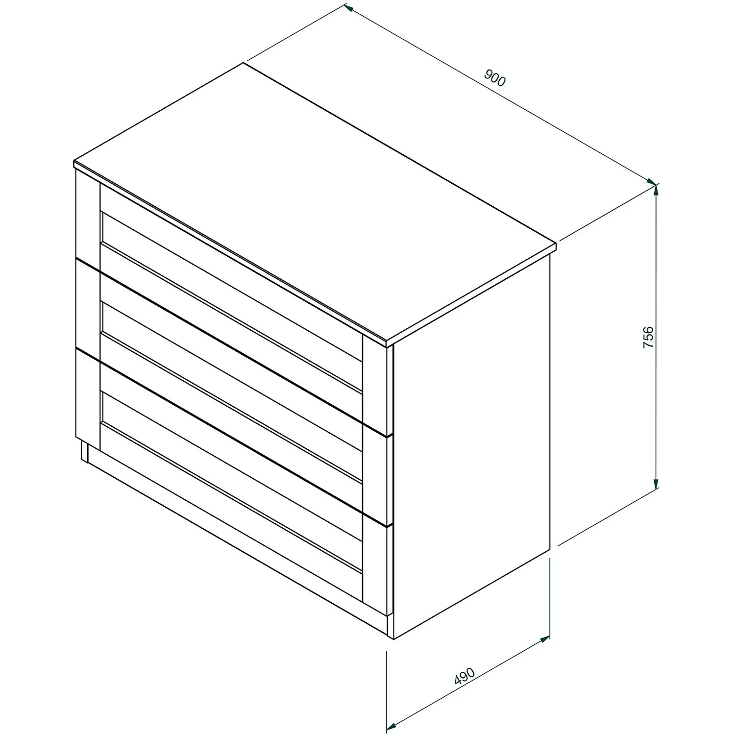 House Beautiful Realm Wide Chest Of Drawers - White Shaker (W) 900mm X (H) 756mm 6 House Beautiful Realm Wide Chest Of Drawers - White Shaker (W) 900mm X (H) 756mm - Image 6