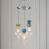 Elgin Cluster Pendant Ceiling Light - Multicoloured & Chrome